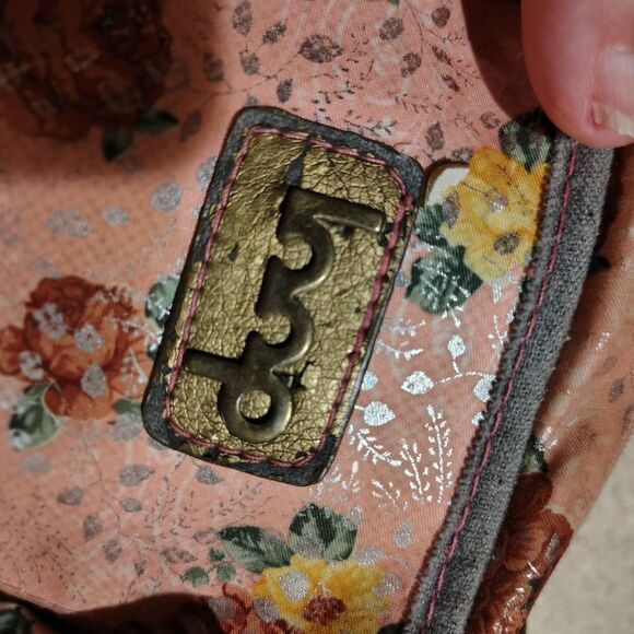 Boho  Canvas And Faux Suede Hobo Purse - Picture 6 of 7